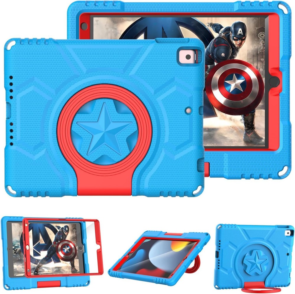 Kids Case Compatible With iPad 9th/8th/7th Generation 10.2 inch //Release (Blue)