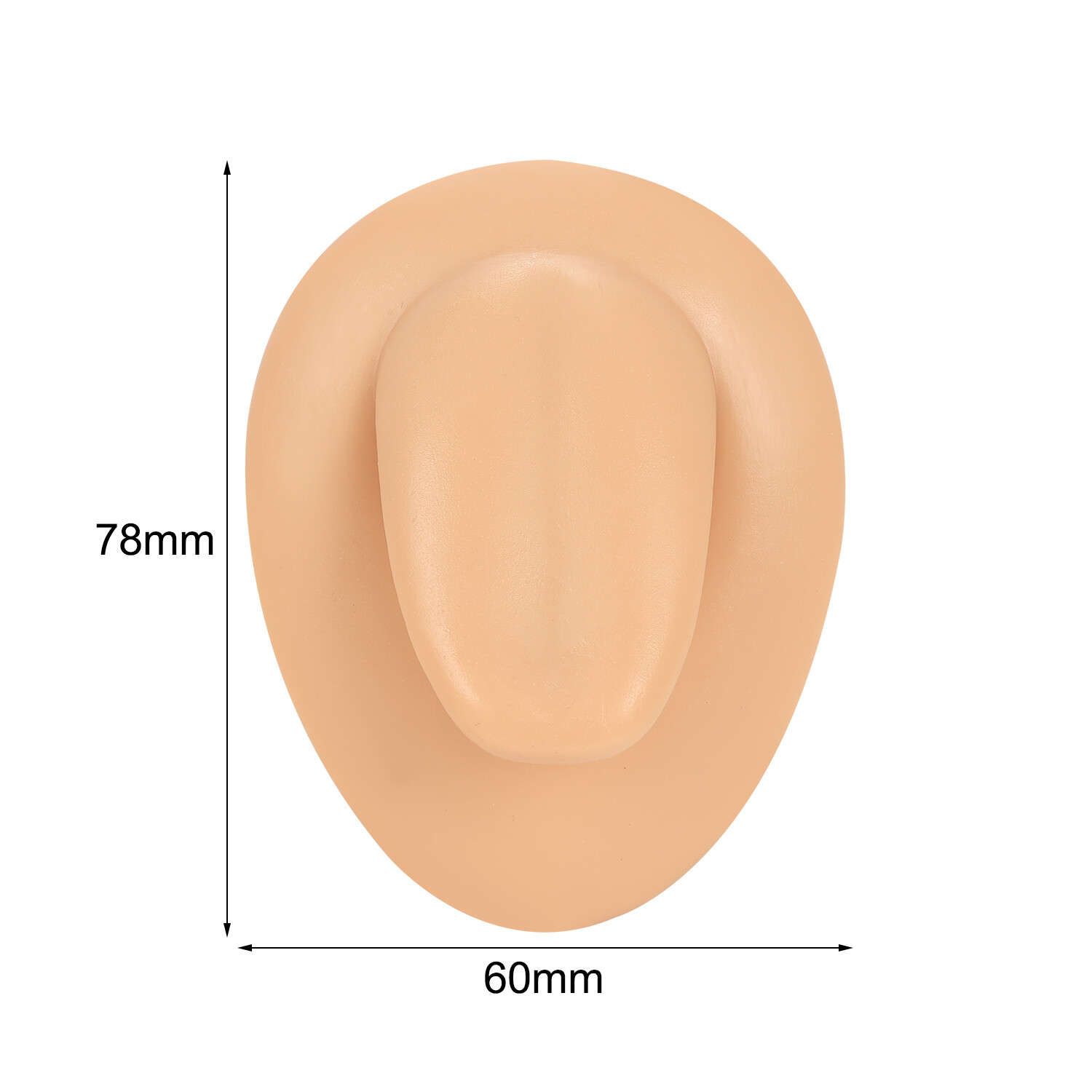 Silicone Ear Model with Acrylic Display Stand Body Parts Practice Piercing Tools