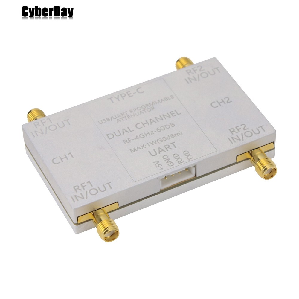 RF-4GHz-60DB Programmable Attenuator RF Attenuator (Main Unit + Cable) for PC
