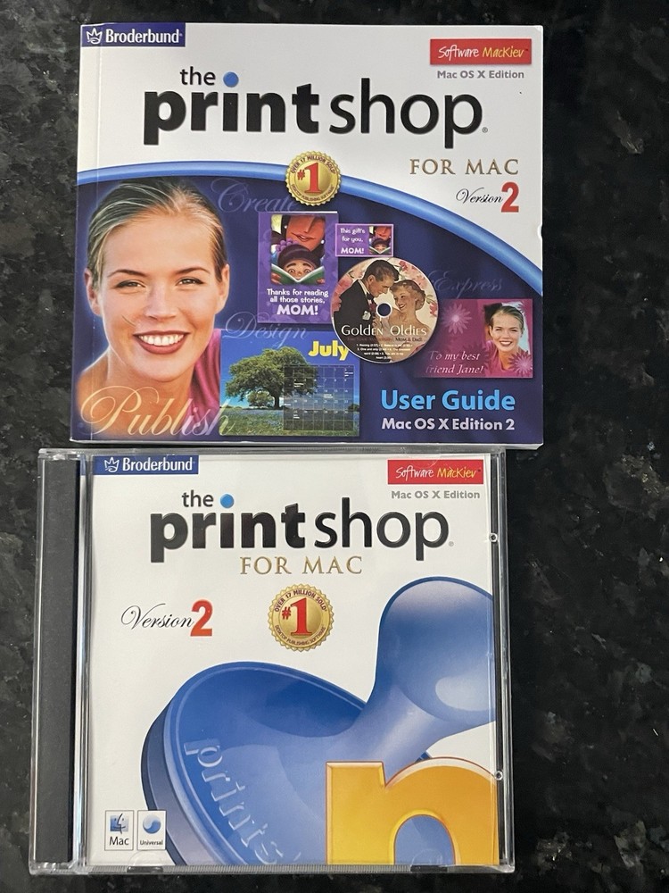 The Print Shop Brøderbund MAC Version 2 Software OS X Edition