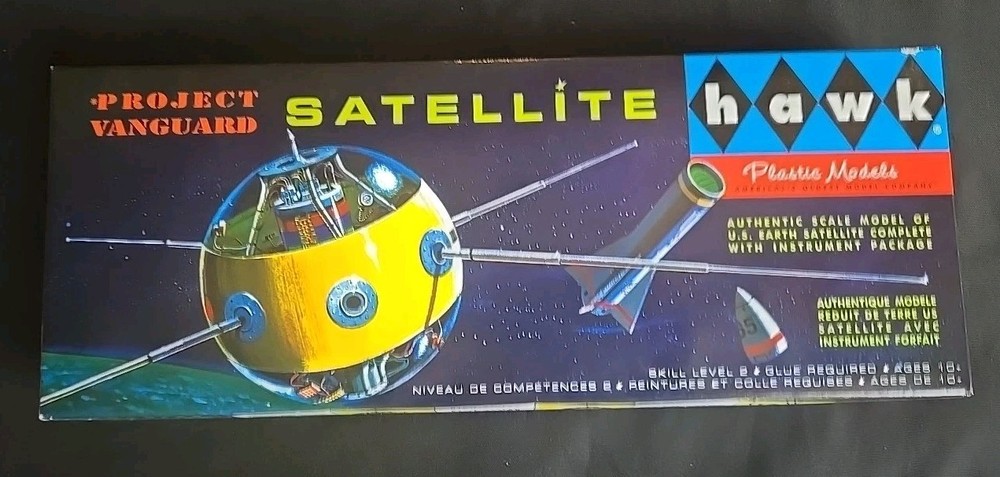 Hawk Project Vanguard SATELLITE Plastic Model Kit Vintage NO DECALS