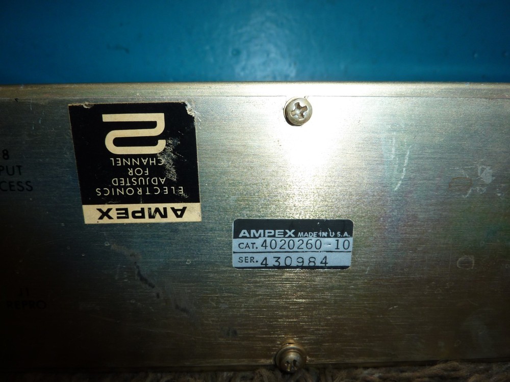 2 Ampex Microphone Preamplifiers for AG-440 w/ Input Transformers & Modules