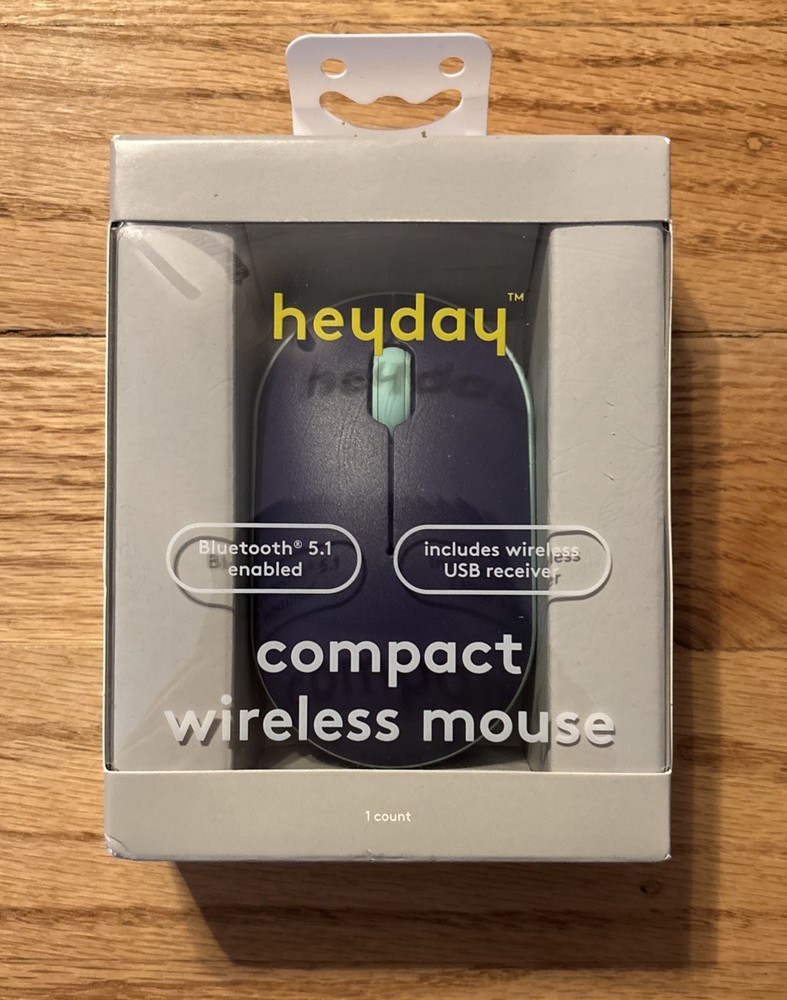 Heyday Compact Wireless Mouse New Bluetooth enabled Purple / Spring Teal