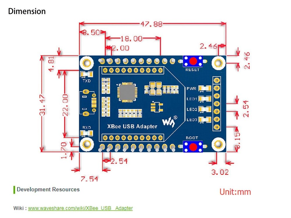 XBee USB Adapter UART Communication Board Interface