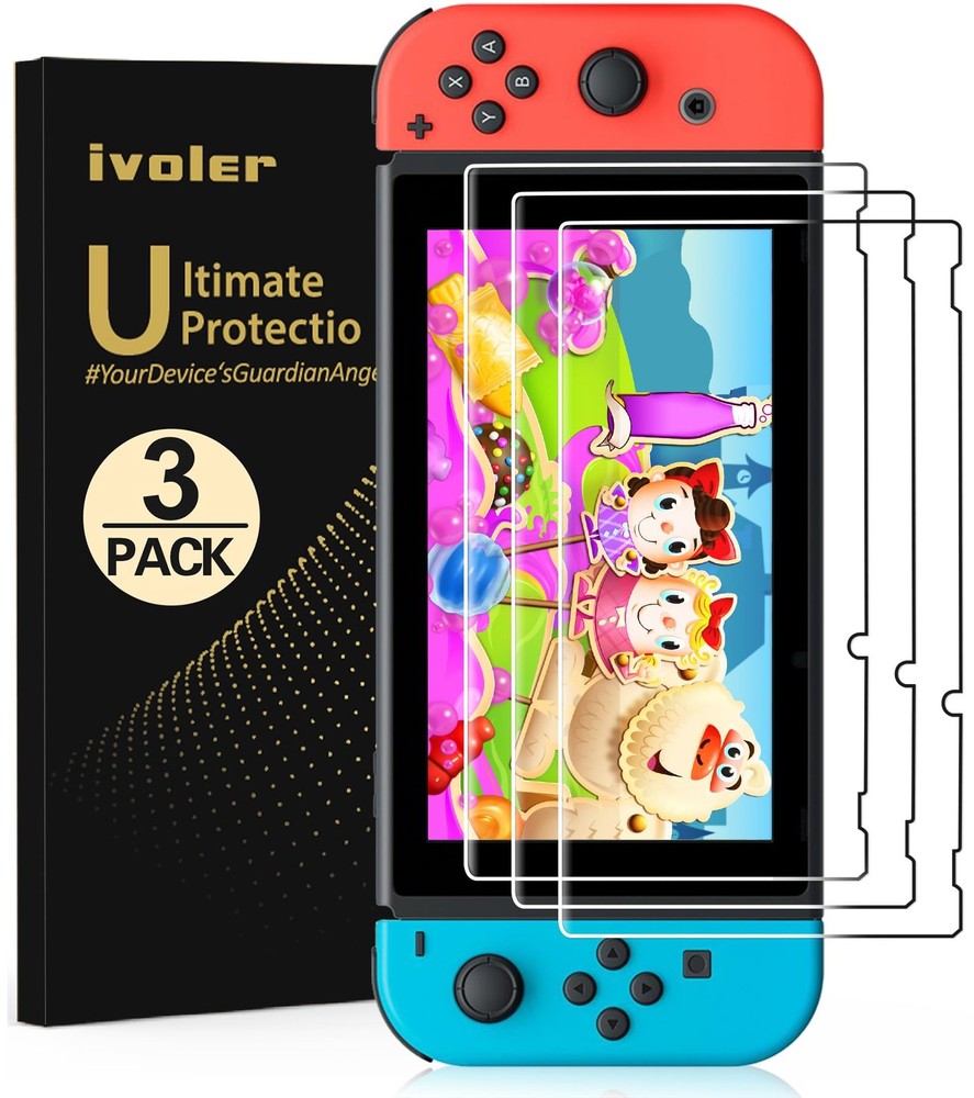 ivoler [3 Pack] Screen Protector Tempered Glass for 6.2'', Transparent