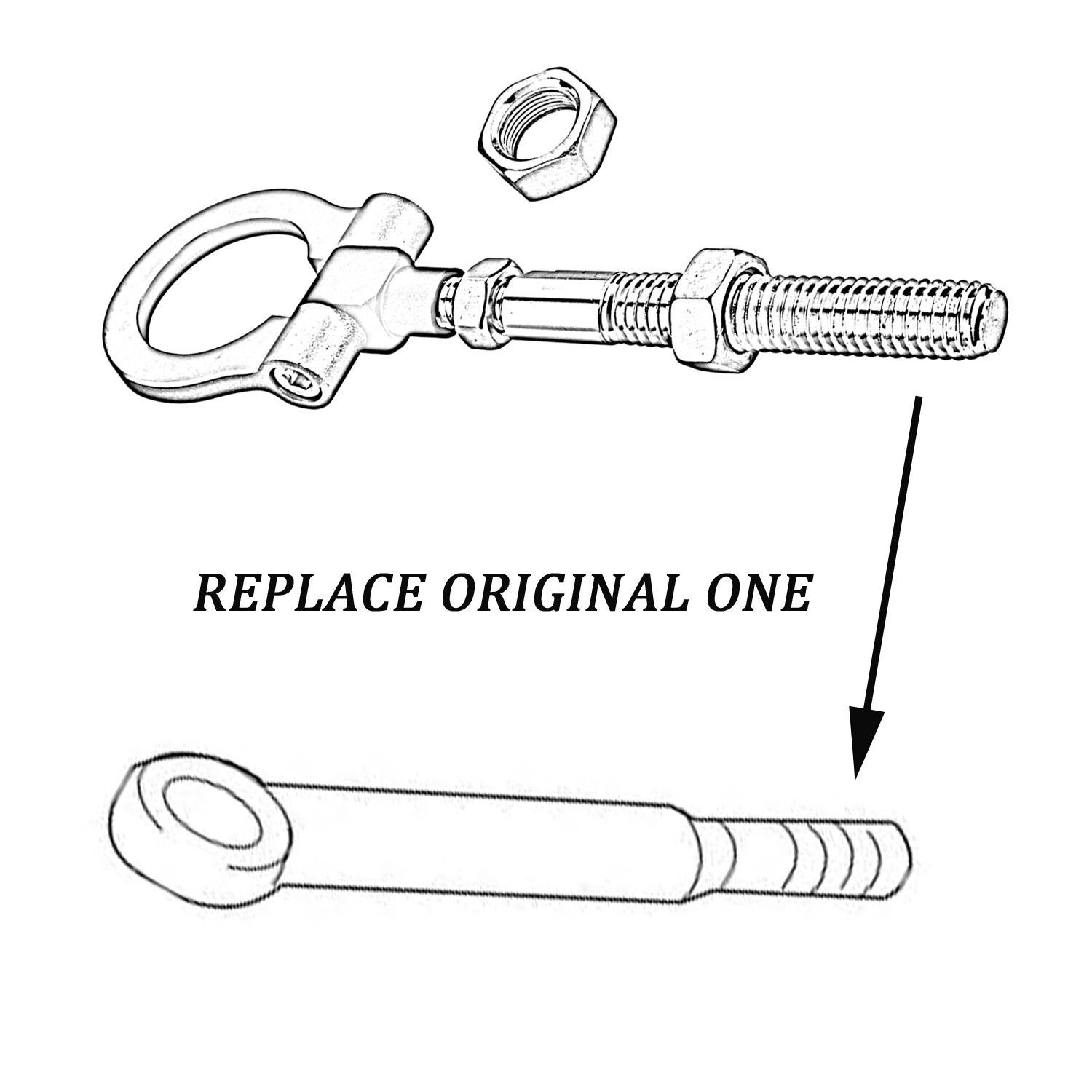 Red Front Or Rear Folding Tow Hook For 2014-2024 Chevrolet C7 & C8 Corvette GM