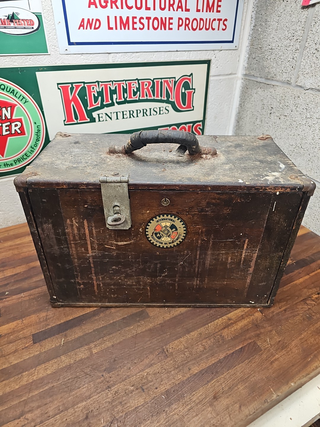 Q29- Union 6 Drawers Wood Machinist Chest Tool Box Antique Chest Tool Box