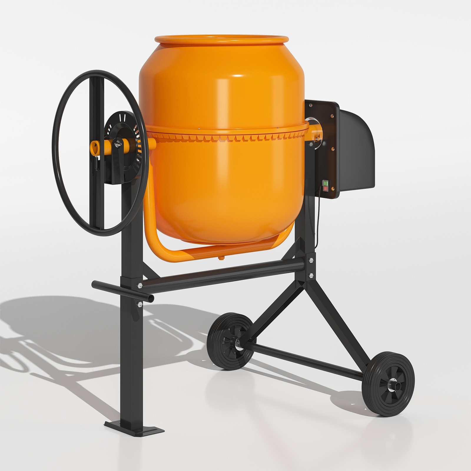 DISHUP Cement Mixer,5.0 Cu.ft Concrete Mixer with Wheels for Stucco/Seeds