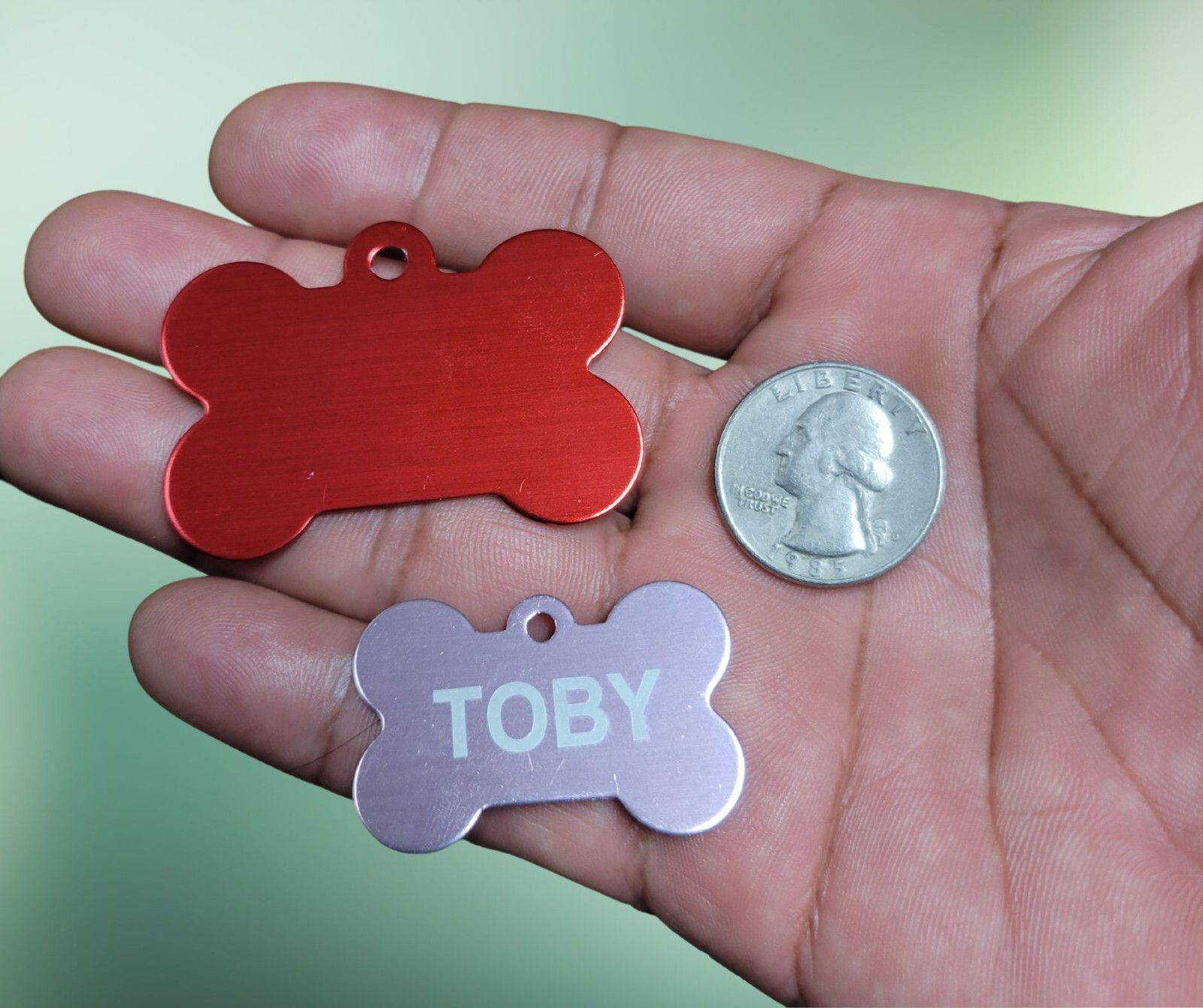 CUSTOM Laser ENGRAVED PERSONALIZED PET TAG ID DOG CAT NAME TAGS DOUBLE SIDE