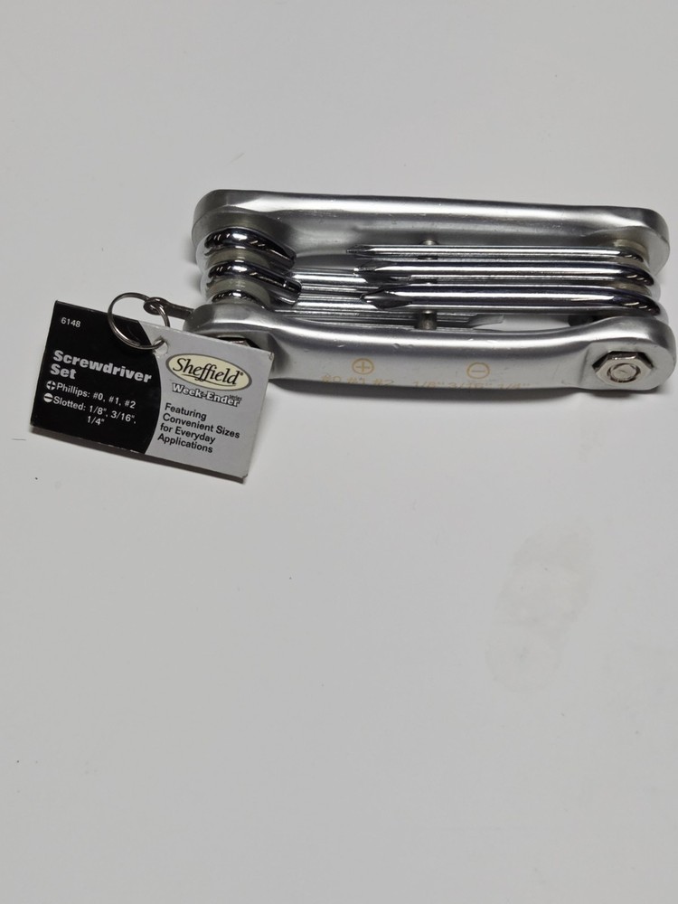 Sheffield Folding Screwdriver Set Silver
