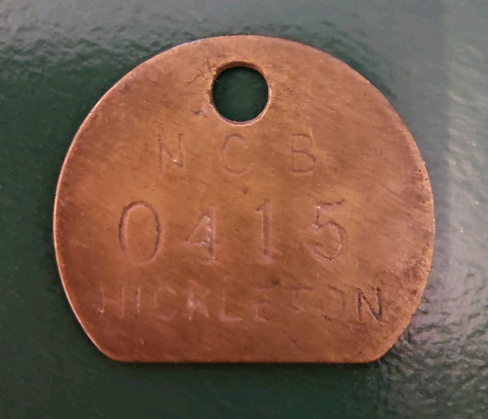 Hickleton Colliery Pit Checks Tally marked NCB Hickleton 0415