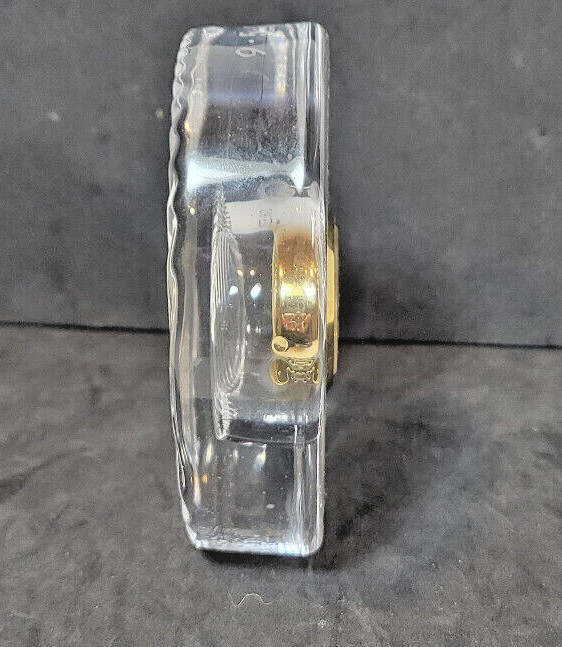 Lead Crystal Desk Clock NEEDS BATTERY