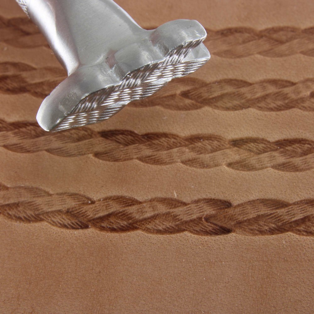 Stainless Steel Craftplus - Small Triple Textured Braid Stamp (Leather Tool)