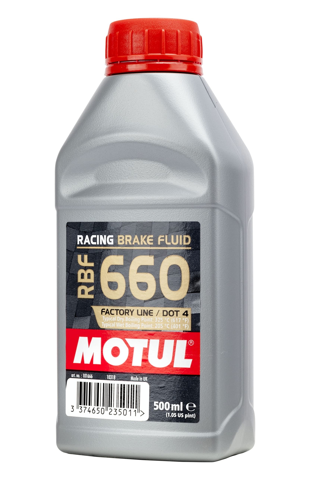 Motul 101667 RBF 660 Dot-4 100 Percent Synthetic Racing Brake Fluid - 500 ml