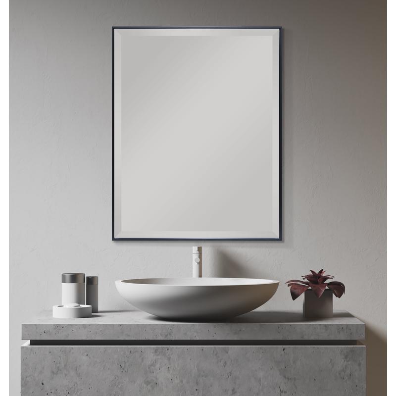 Beveled Wall Mirror Rectangular Hanging Versatile Design Easy Installation New