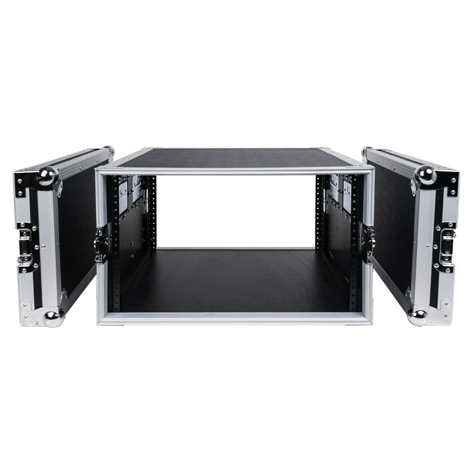 Sound Town 6U Rack Case, 6-Space with 21” Depth Plywood Metal Corners (STRC-6U)