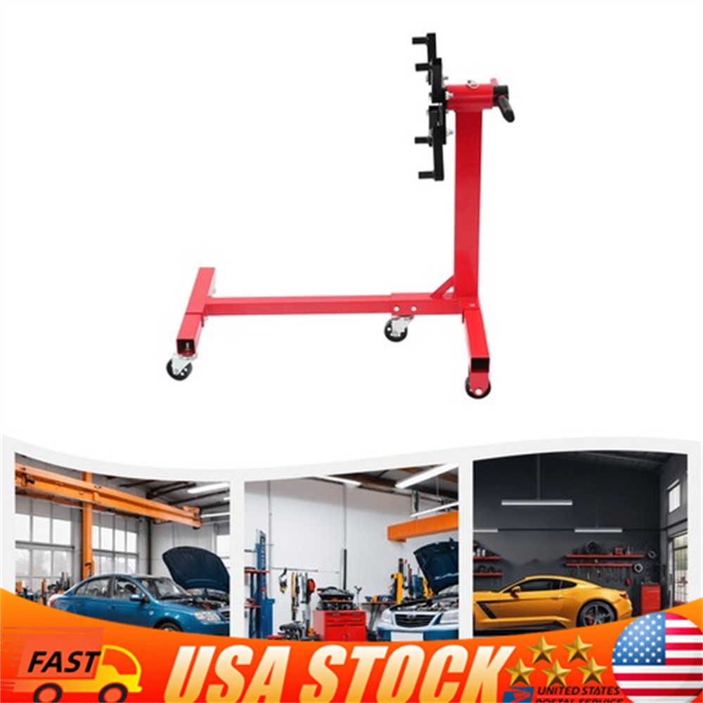 1250Lbs Engine Maintenance Stand Collapsible Motor Hoist Jack 360° Rotating Tool