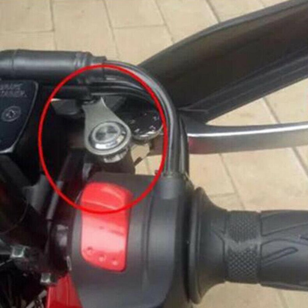 1 Pc Red-LED Motorcycle Switch ON+OFF Handlebar Mount Push Button 12V Work Light