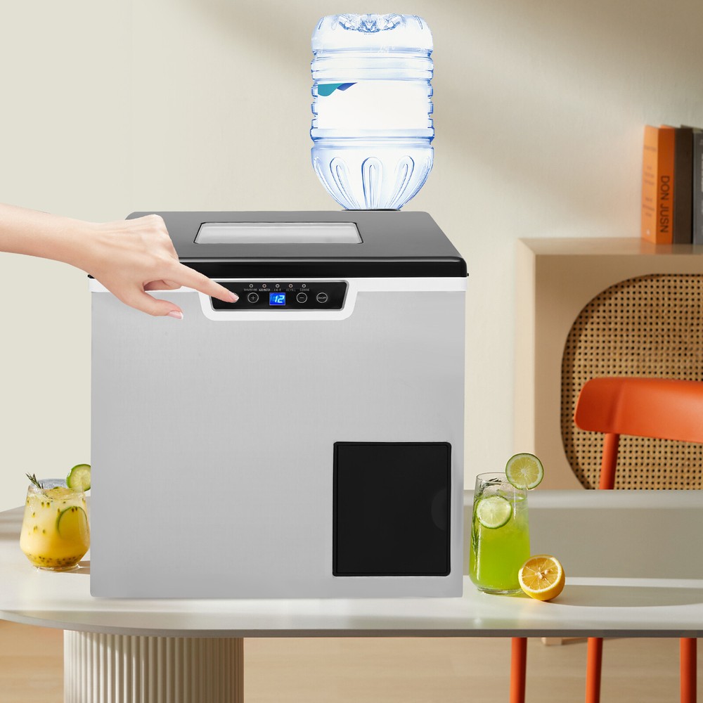 Countertop Nugget Ice Maker, One-Touch Operation Ice Maker with Self-Cleaning