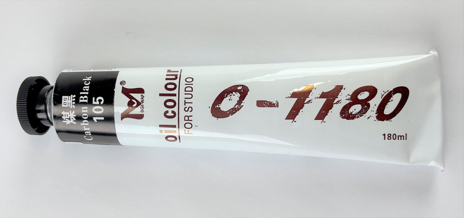 Artist Quality Oil Paint Carbon Black 180ml Tube Professional Oil Paint #105