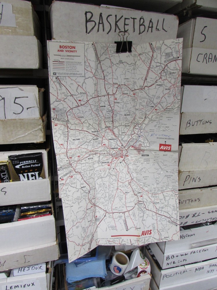 Boston & Vicinity Folded Map by Avis