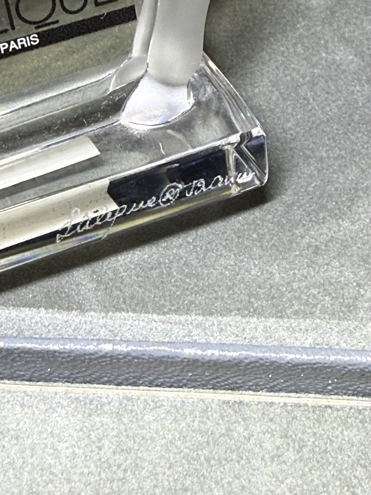 Signed Rene Lalique France Crystal Cheval Tang Presse Horse Paperweight 11816 NR