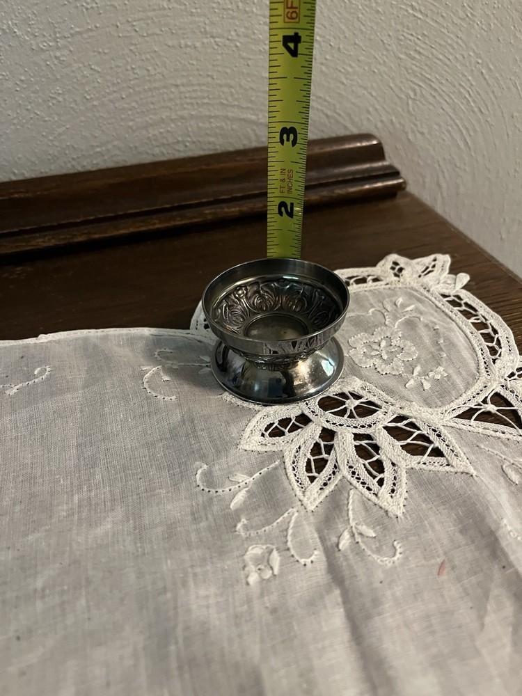 Vintage Footed Silver Plate Salt Cellar