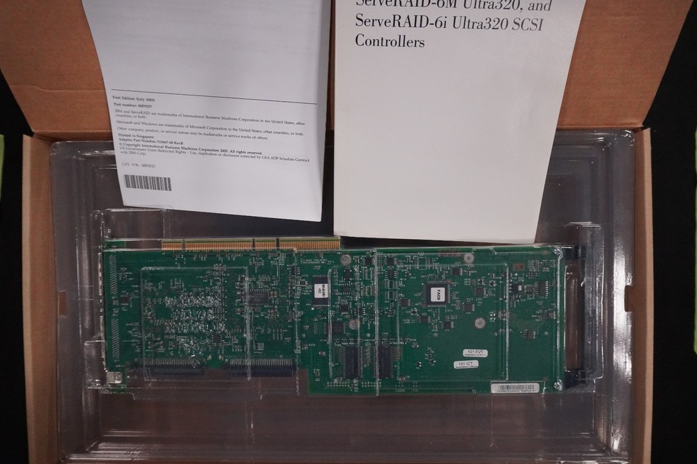 IBM 32P0033 ServeRAID Controller Option Adaptec RAID Card Server Storage