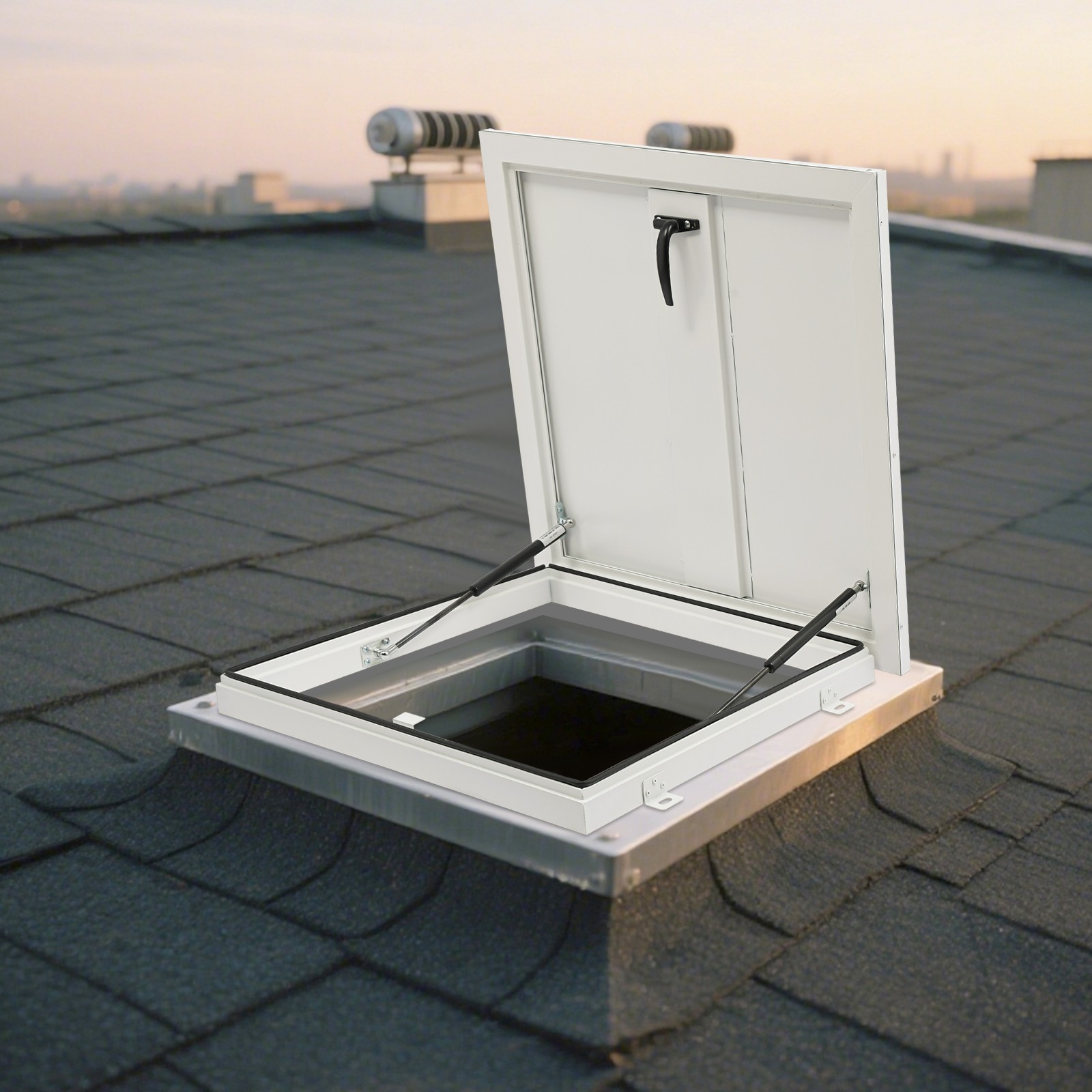 White Roof Hatch, Aluminum Alloy Square Roof Access Door 55*55cm.