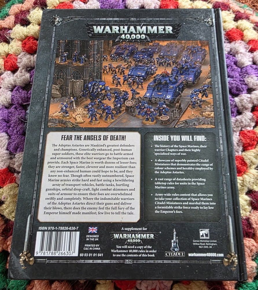Warhammer 40k Codex Space Marines hardback book