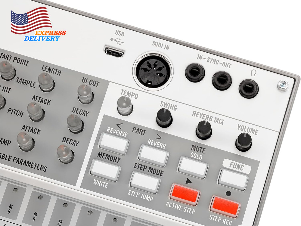 2 Digital Sample Sequencer Drum Machine W/Pattern Chain Mode & 16-Step Sequencer