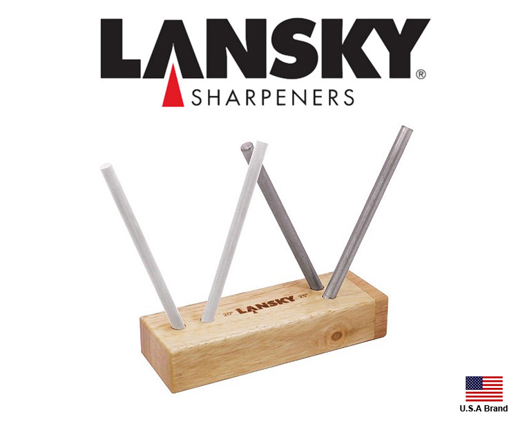 LANSKY Sharpeners 4 Rod Ceramic Turn Box Knife Sharpener