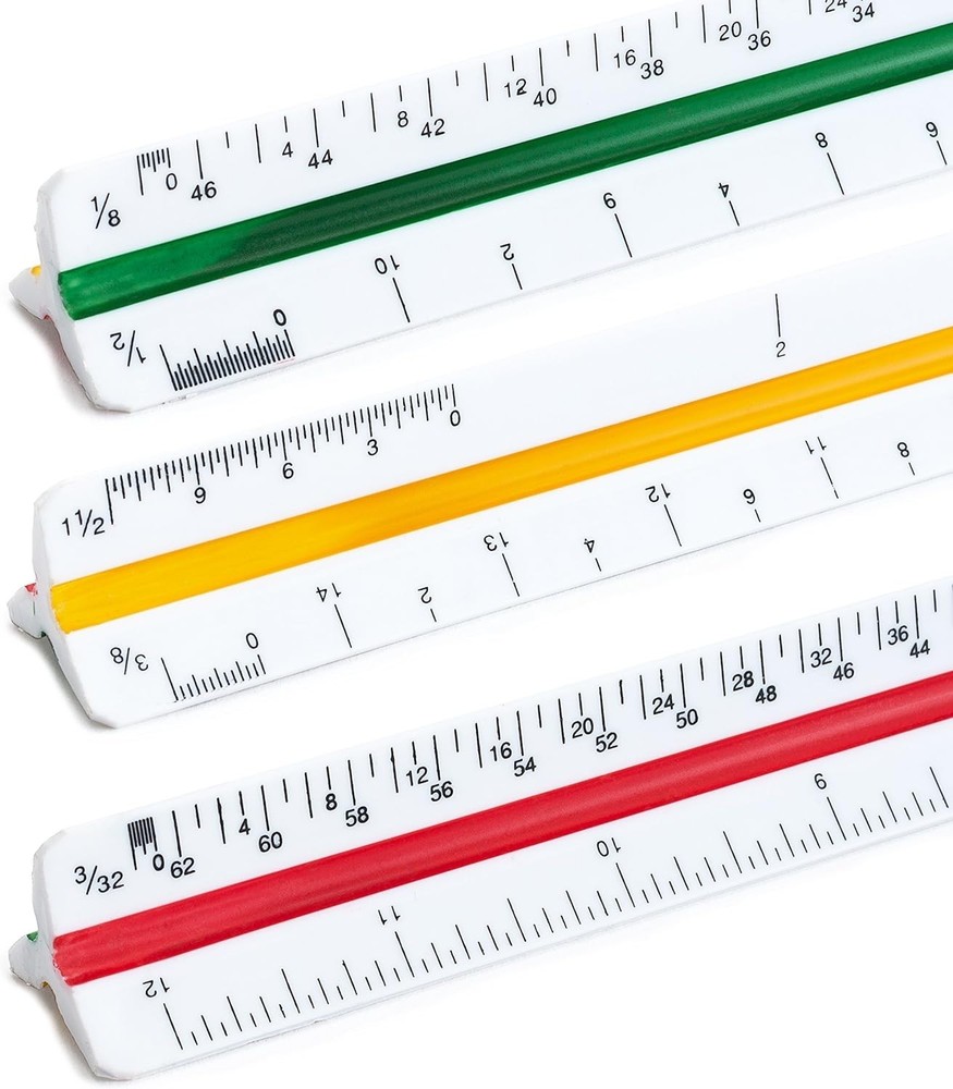 Architectural Triangular Ruler Set with 12 Inch Triangular Scale, 11 Inch 30/...
