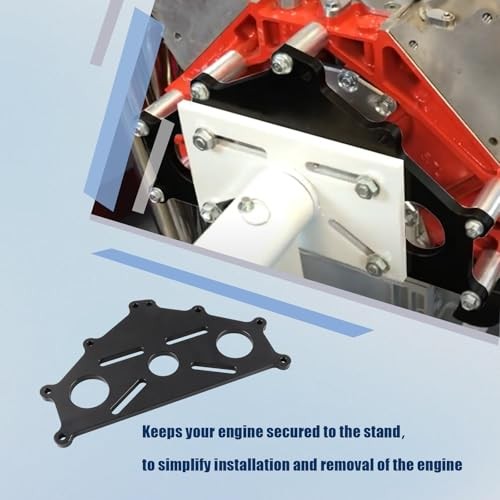 Engine Safe Stand Adapter Plate Compatible with Chevy LS LT Engines Black Black