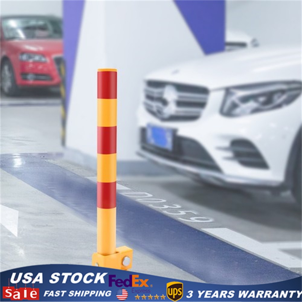 Automatic Locking Parking Post Safety Bollard Iron Pipe Traffic Post Barrier NEW