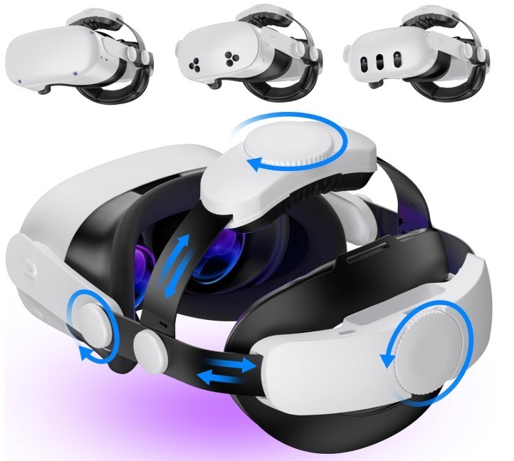 MQ2000 Series Oculus Quest 2/3 Replaceable Head Strap No Battery New