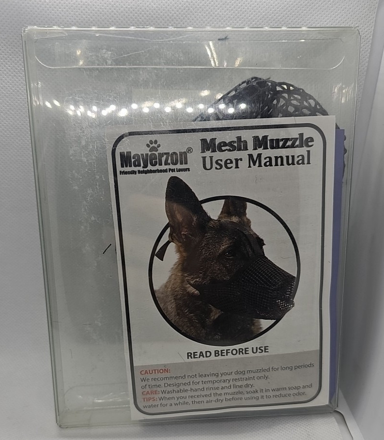 XS Dog Muzzle Mayerzon Breathable Mesh Black Adjustable