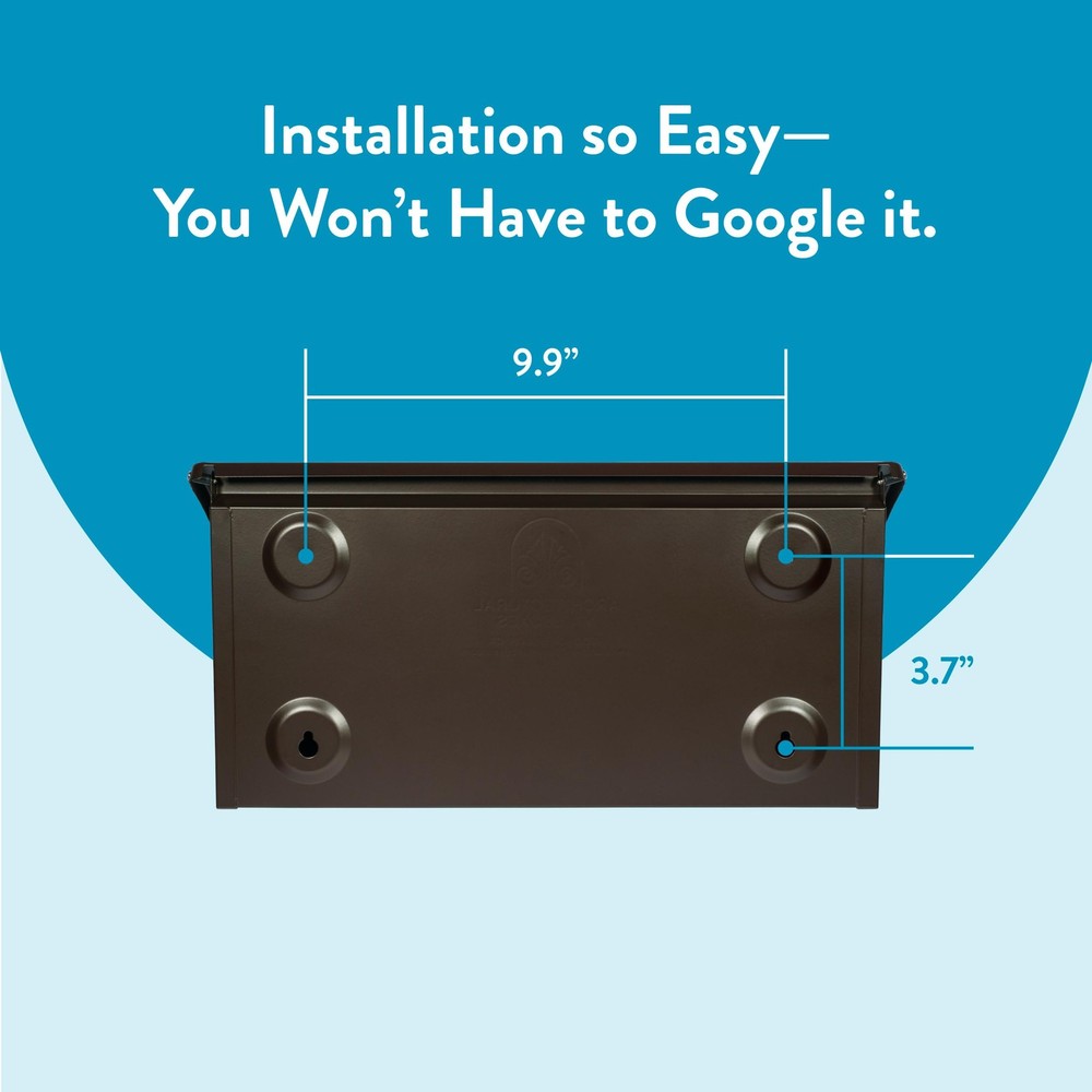 Wayland™ Vertical WallMounted Mailbox for Outside, RustResistant Galvanized S...