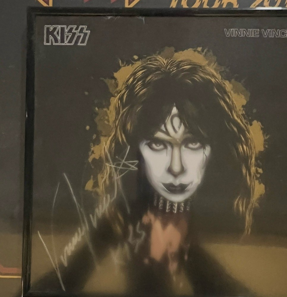 Kiss- Vinnie Vincent Signed Solo album Artwork