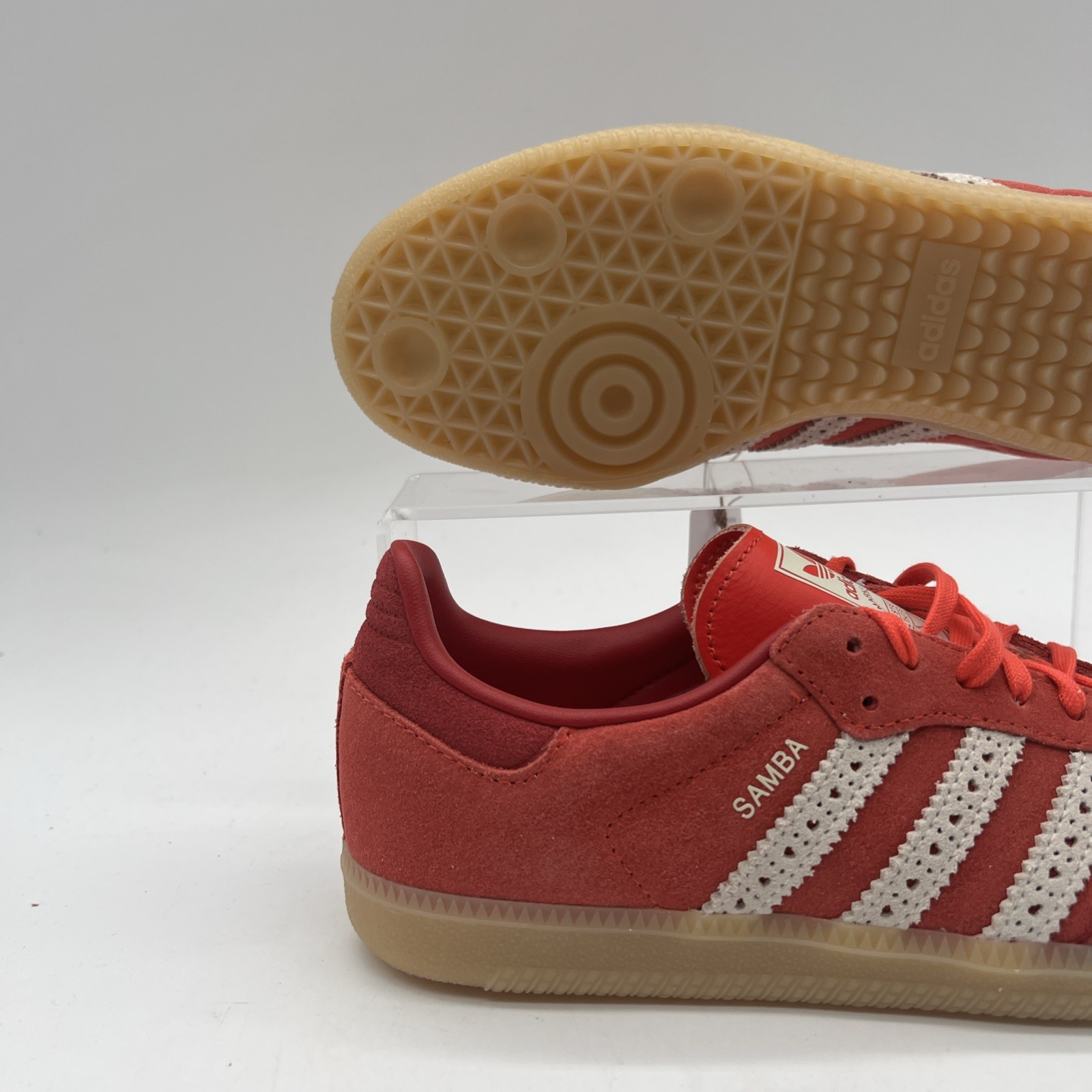 Kids Size 5.5 Adidas Samba OG Crimson Red Casual JS3526 NEW