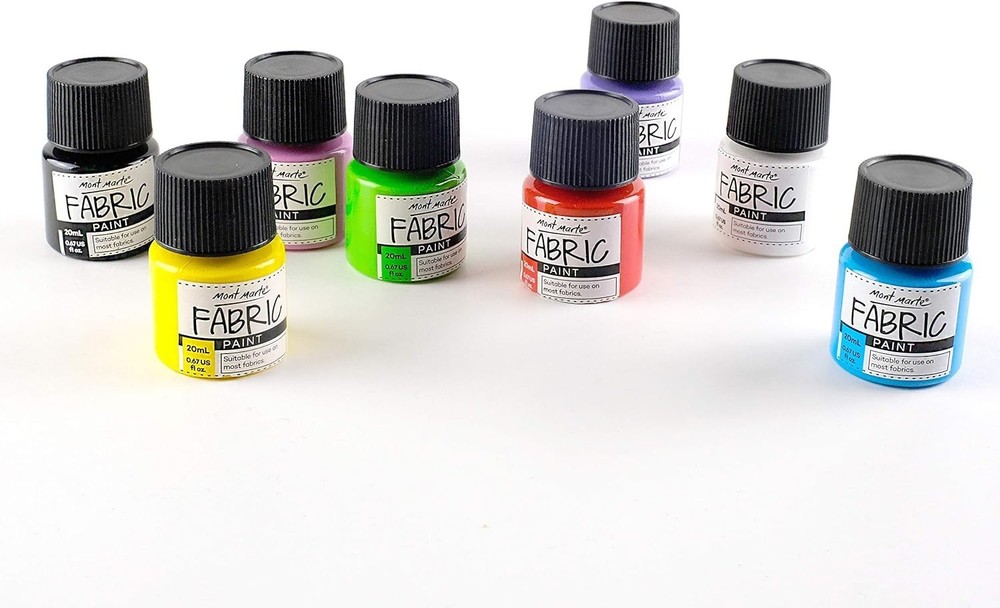 Fast-Drying Permanent Fabric Paint Set - 8 Colors for Multiple Surfaces