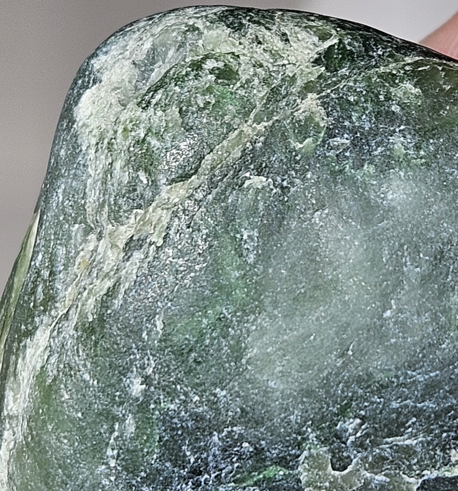 Nephrite Transluscent Jade Rough Jade Cove Willow Creek California 329 Grams