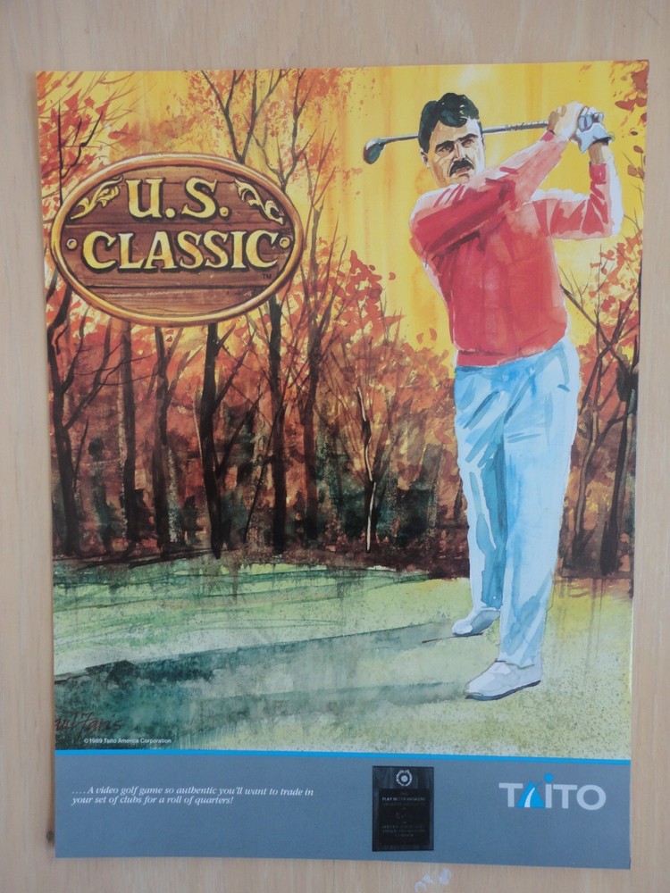 U.S. Classic Golf Arcade Flyer Magazine Pull Out Advertisement