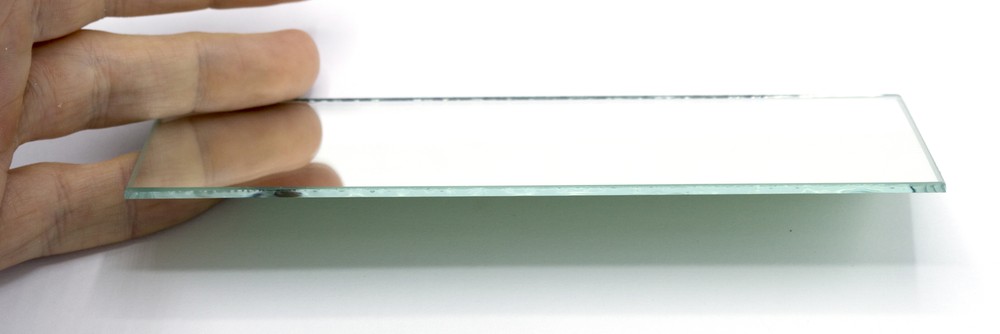 Rectangular Plano Glass Mirror - Pack of 10 - 6" x 2" - 2mm Thick Approx. -