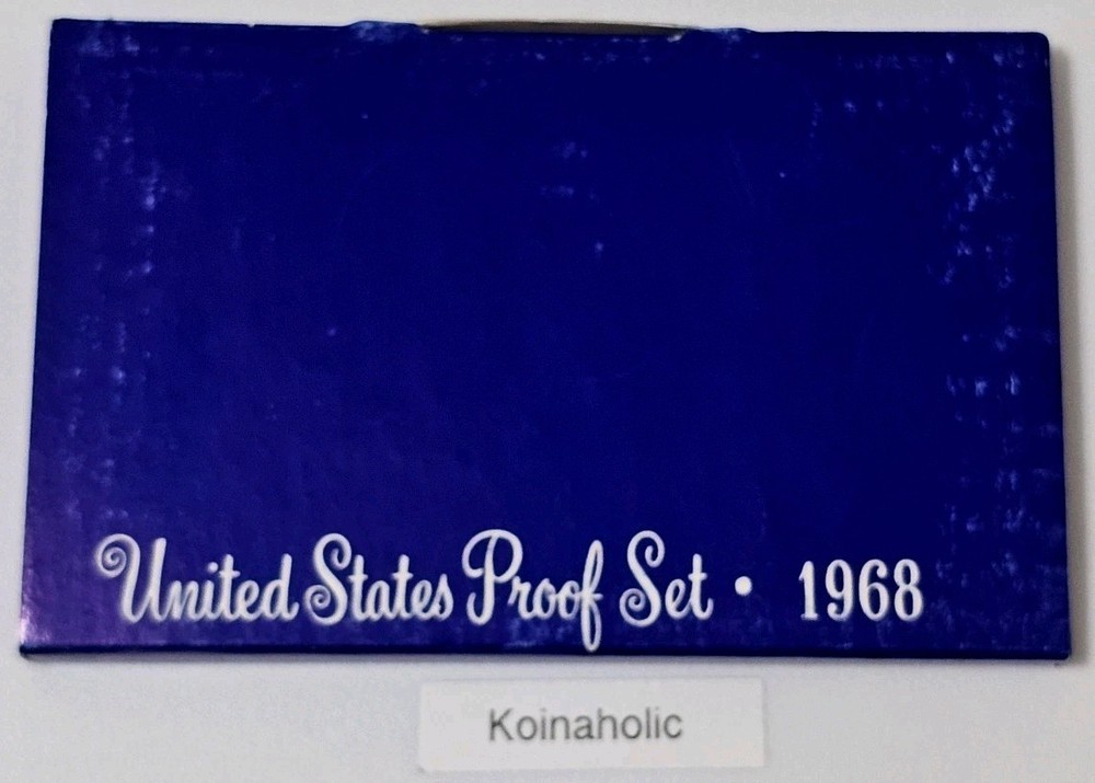 1968 Proof Set U.S. Mint OGP 40% Kennedy Half, Pulled From Storage, Fast Ship 🚢