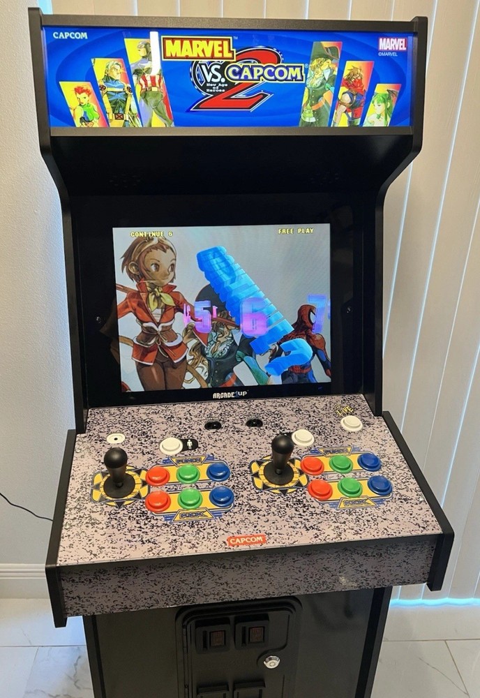 Marvel vs Capcom 2 w/ Lit Marque - Arcade1Up Riser Included 🔥 VERY RARE