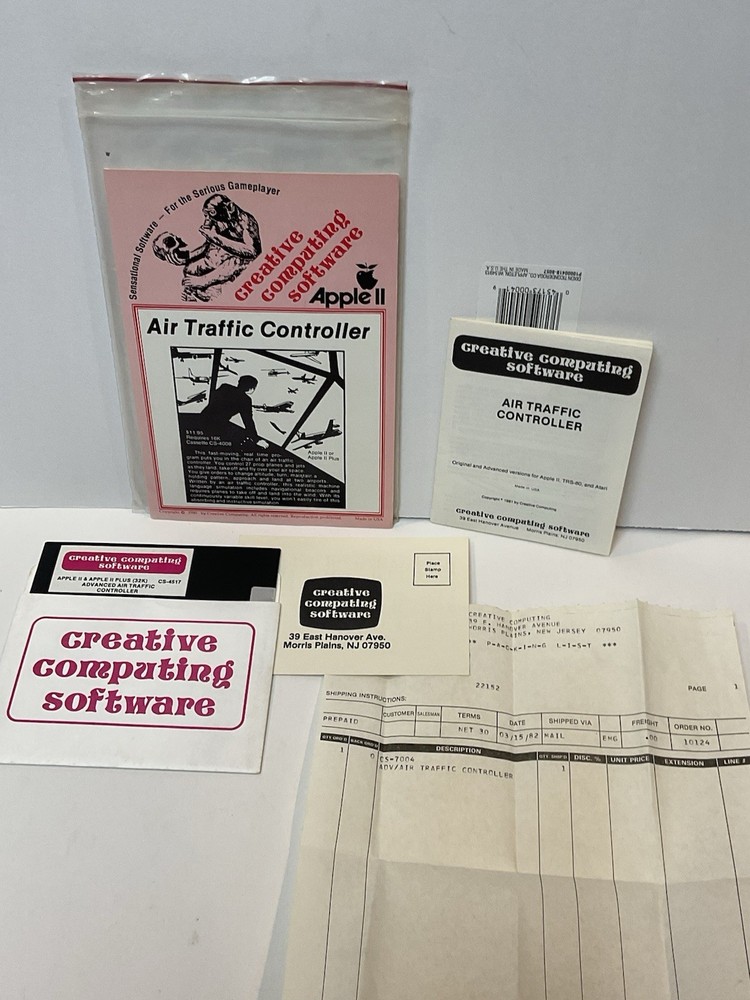 Vintage Apple II IIe IIc Simulator AIR TRAFFIC CONTROLLER Creative Computing
