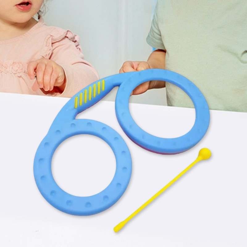 Glasses Shape Drum Clapping Drum Percussion Instrument for Kids Children