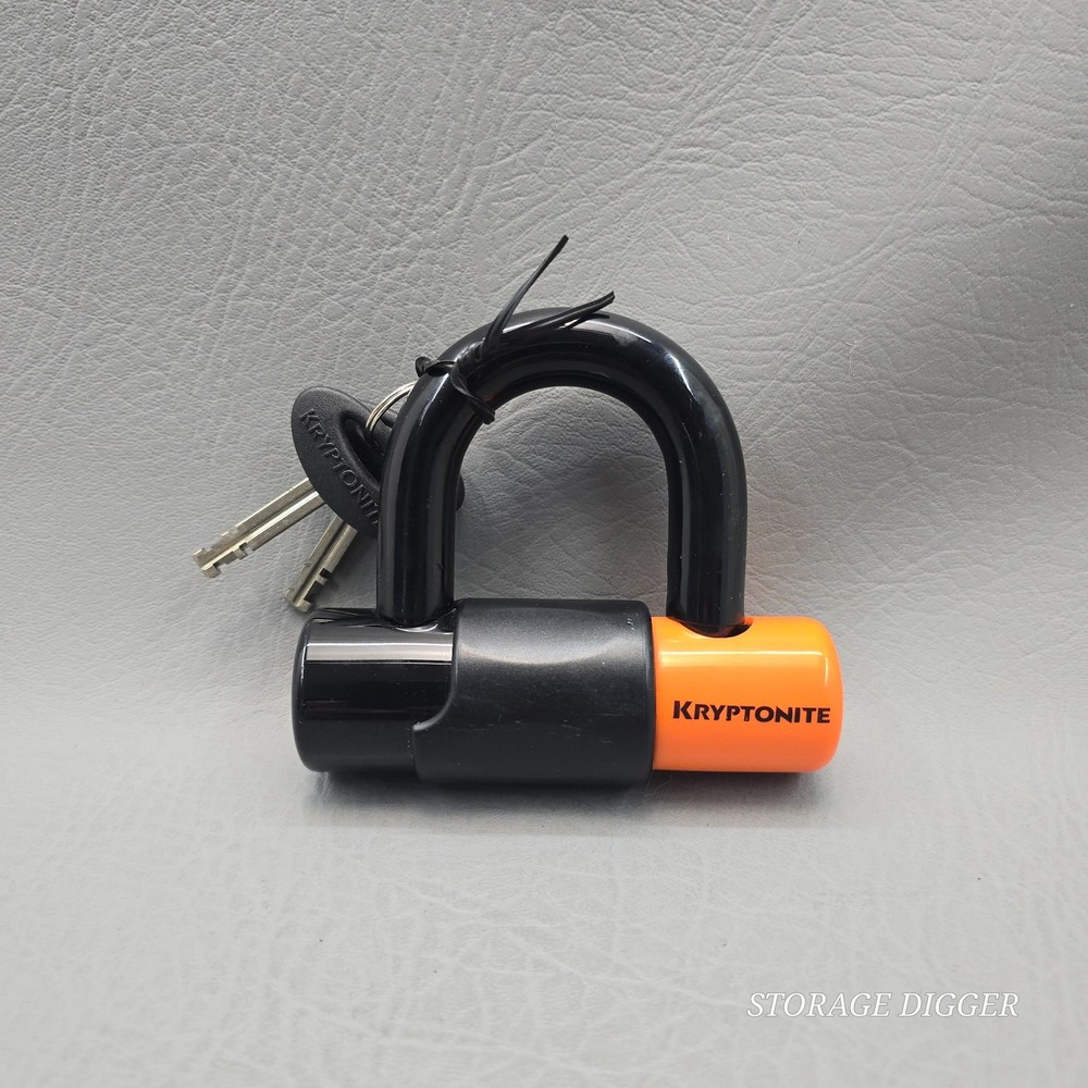 Kryptonite Evolution Series Black/Orange Mini U-Lock for Bike with Two Keys