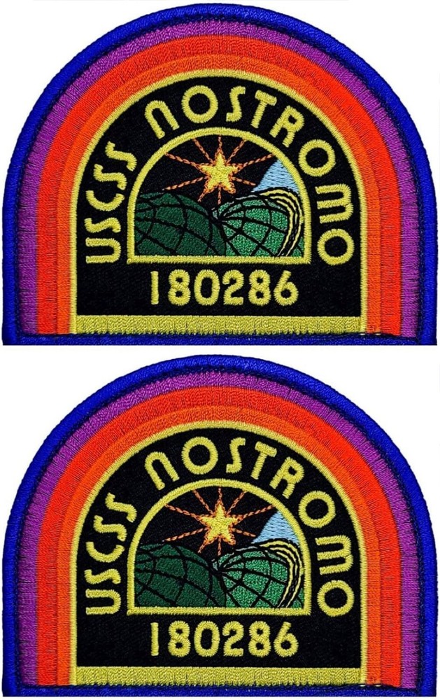 Alien U.S.C.S.S. Nostromo Crew Shoulder Embroidered Patch - 2PC Hook Backing